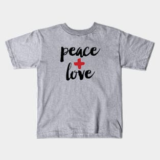 peace + love Kids T-Shirt